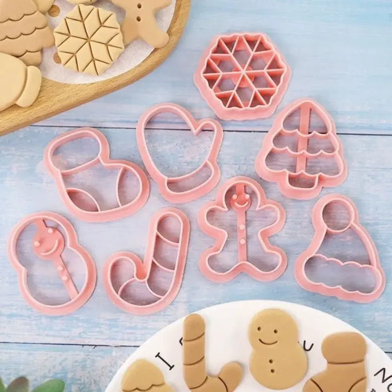 Forminhas de Biscoito de Natal - 8 Peças | Frete Grátis – Vitrine Plaza