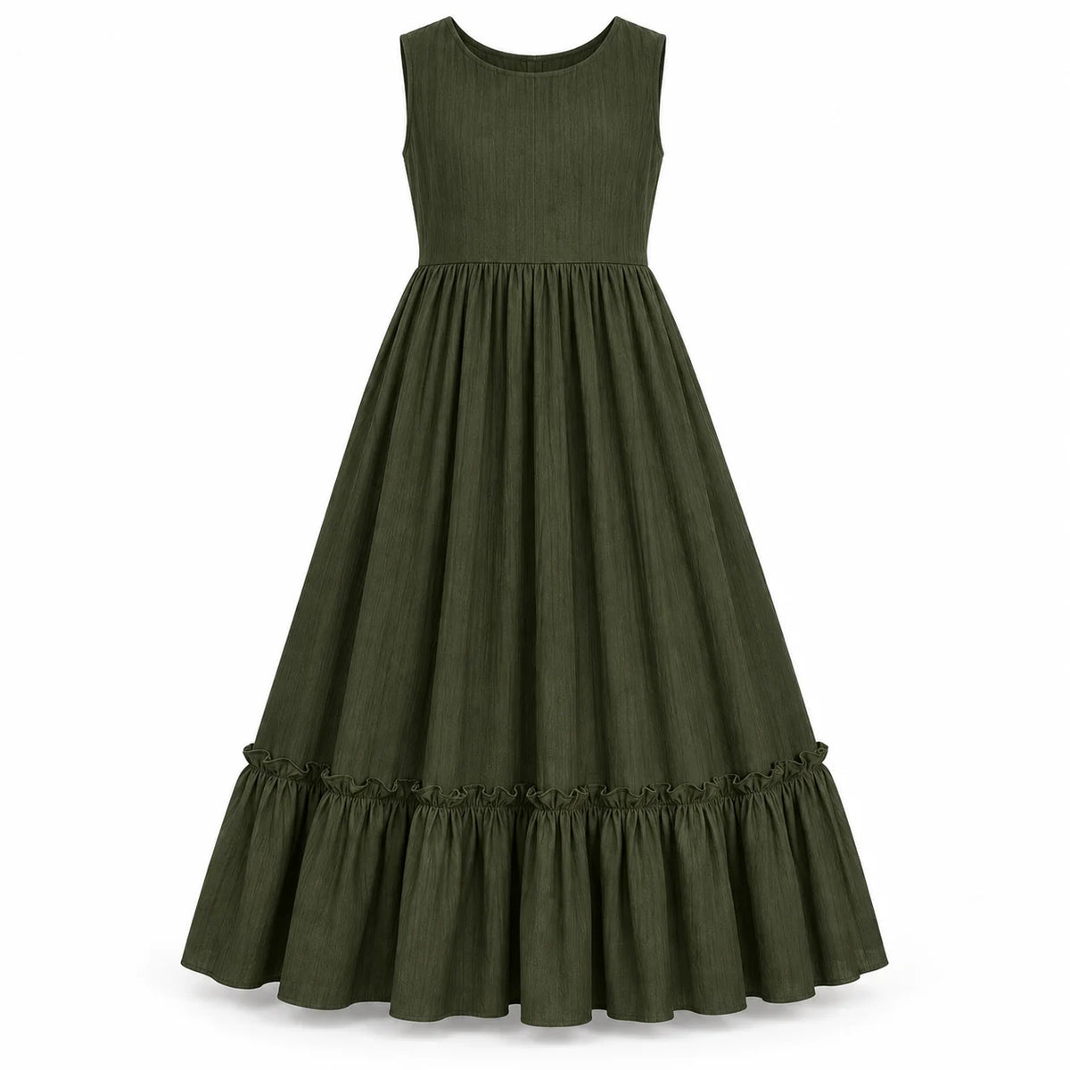 vestido-infantil-lorena-verde-oliva-frente-peca