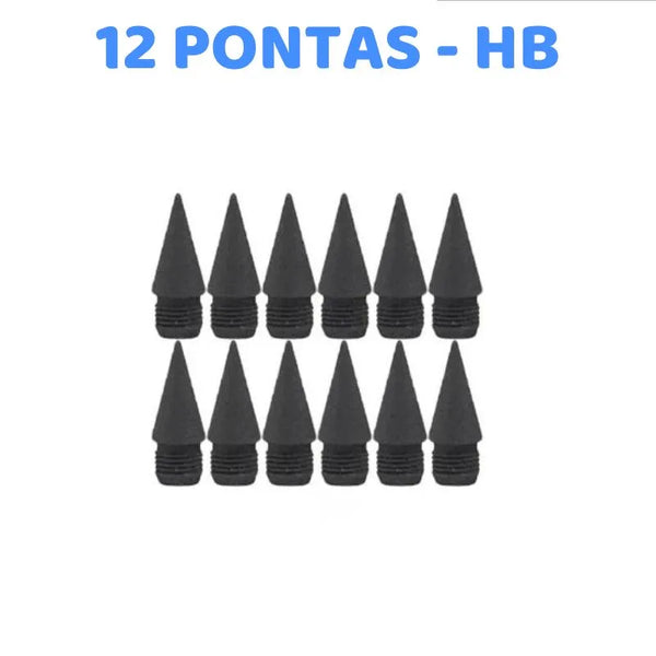 12 Pontas HB para Lapis infinito 