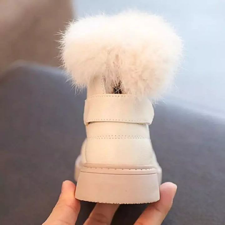 Bota-coturno-infantil-feminina-branca-de-couro-para-meninas-de-cano-alto-hello-Vitrine-Plaza