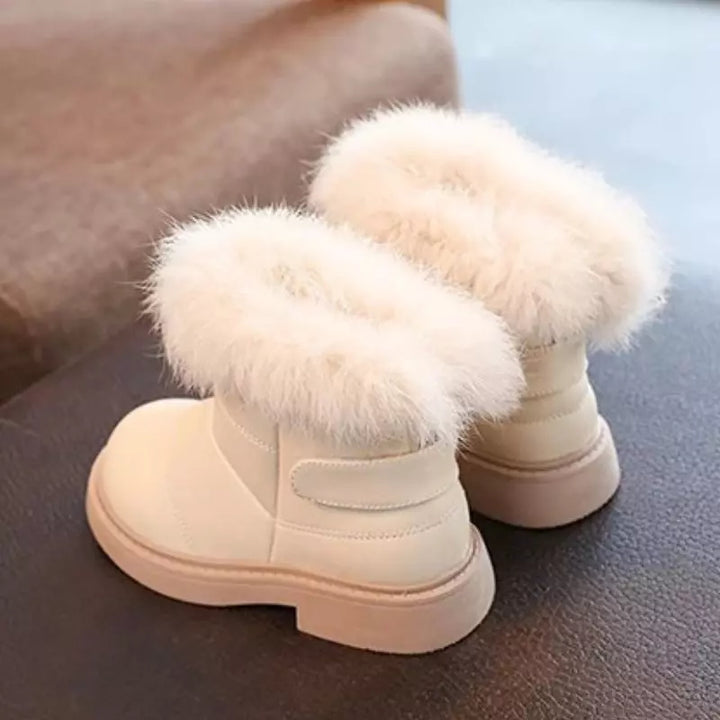 Bota-infantil-feminina-branca-de-couro-para-o-inverno-de-cano-alto-hello-Vitrine-Plaza