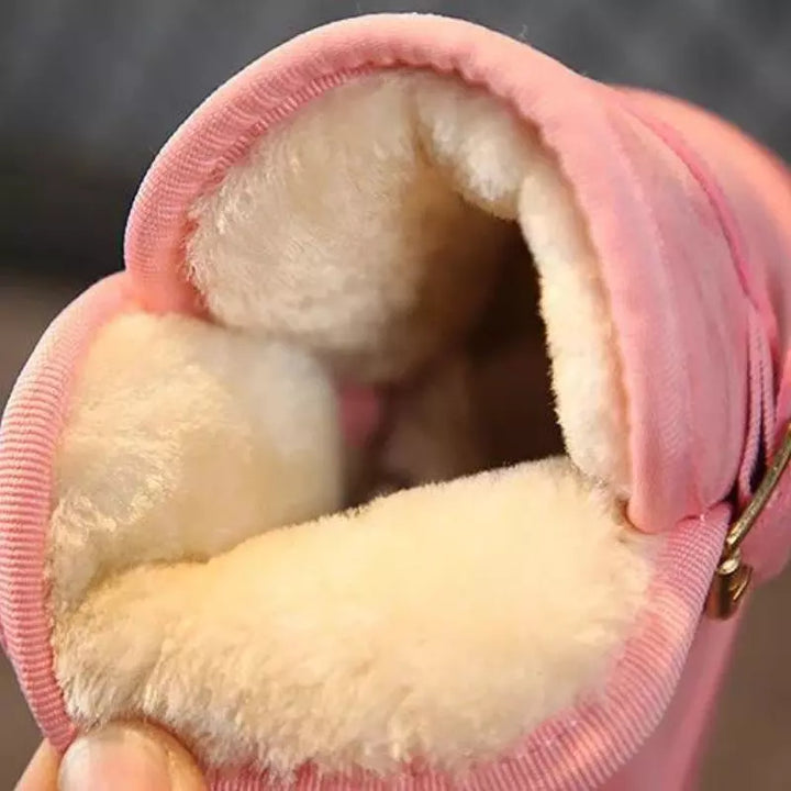 Bota-infantil-feminina-rosa-carter-aveludada-de-inverno-revestida-de-pelucia-Vitrine-Plaza