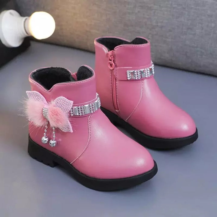 Bota-Infantil-Feminina-de-couro-rosa-Katy-cano-alto-para-o-inverno-Vitrine-Plaza