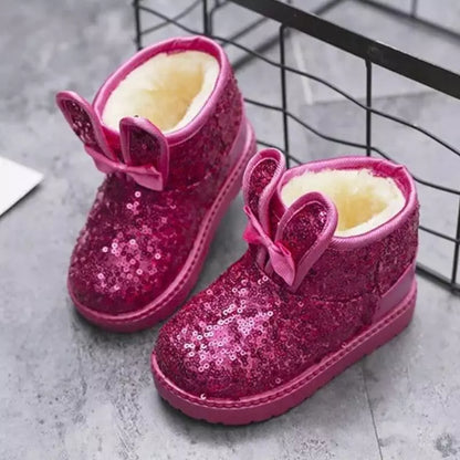 Bota-infantil-feminina-rosa-brihante-ribbit-de-inverno-com-orelhas-de-couro-Vitrine-Plaza