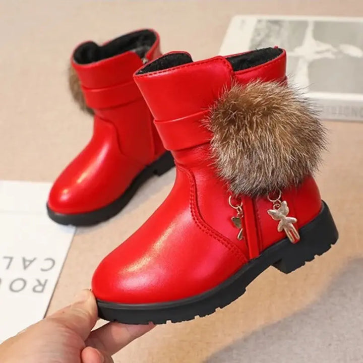 Botainfantil-feminina-vermelha-de-couro-line-cat-de-inverno-Vitrine-Plaza