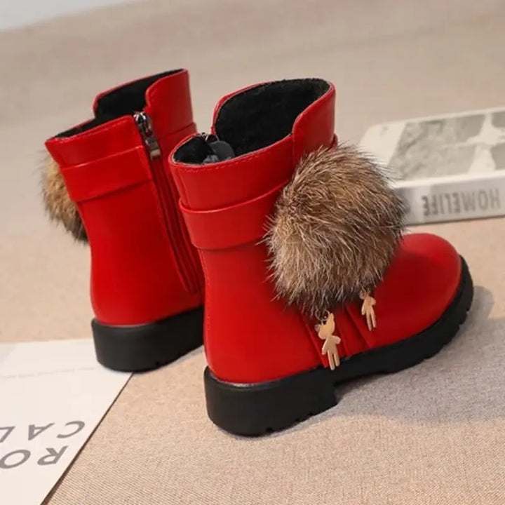 Bota-infantil-feminina-vermelha-de-couro-line-cat-para-o-inverno-Vitrine-Plaza