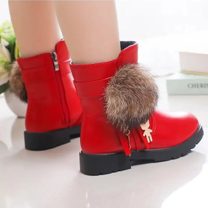 Botinha-infantil-feminina-vermelha-de-couro-line-cat-para-o-inverno-para-meninas-Vitrine-Plaza