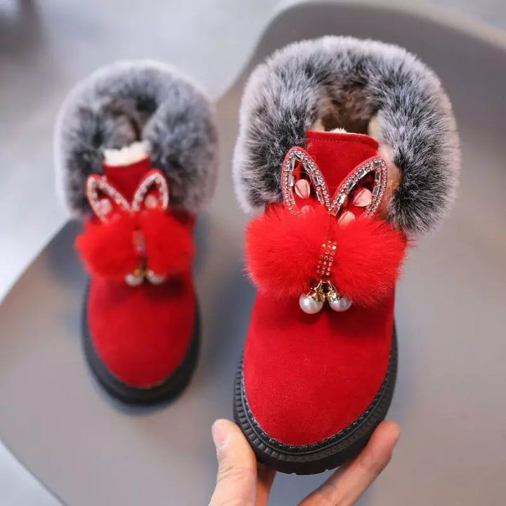 Bota-infantil-feminina-vermelha-fashion-com-pelucia-de-couro-Sid-Say-Vitrine-Plaza