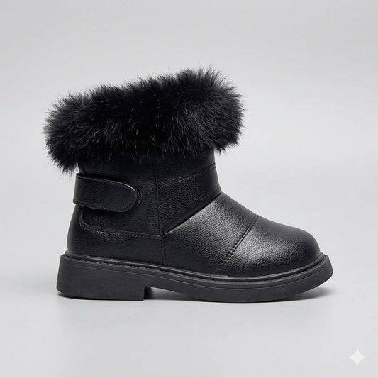 Bota-infantil-feminino-de-couro-preta-Hello-cano-alto-Vitrine-Plaza