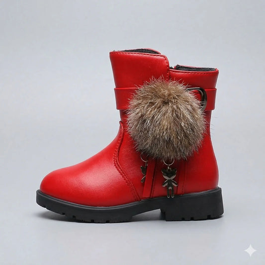 Botinha-infantil-feminina-vermelha-de-couro-line-cat-para-o-inverno-para-meninas-Vitrine-Plaza