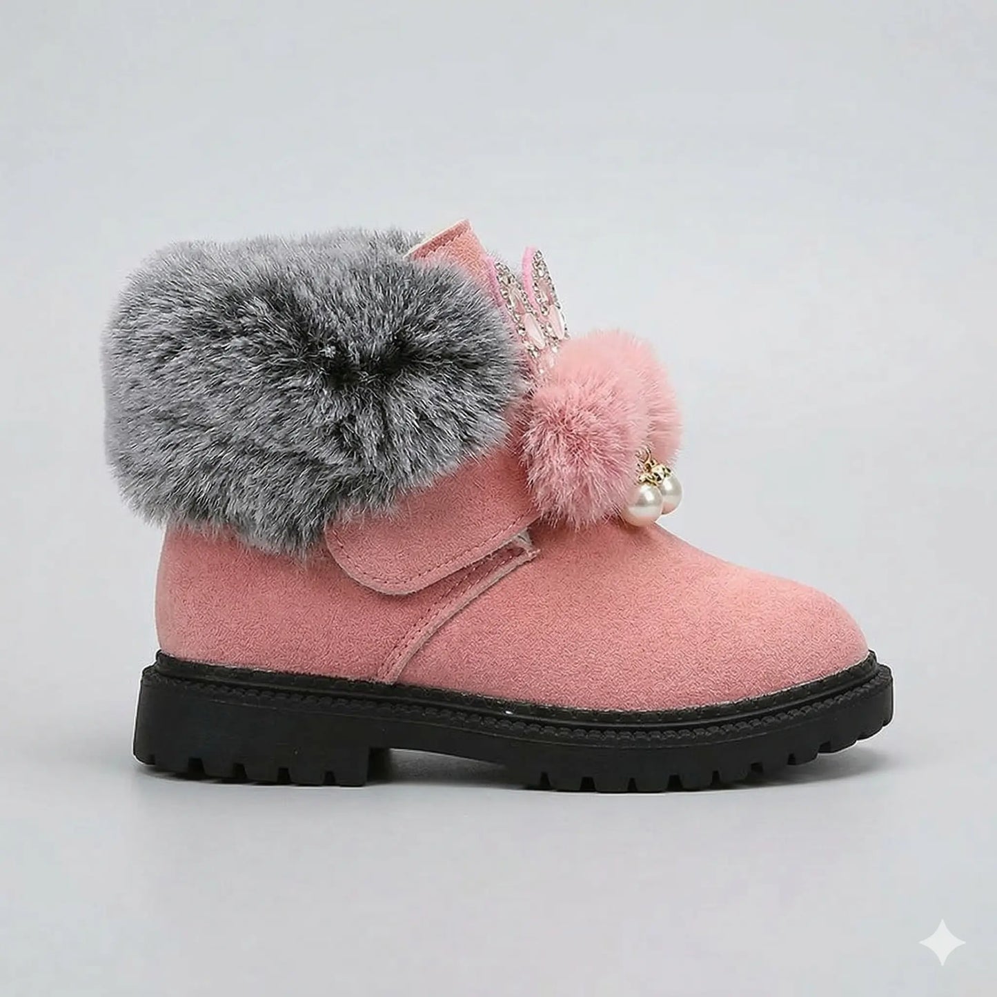 Bota-infantil-feminina-rosa-Sid-Say-revestida-em-Pelucia-com-orelhinhas-Vitrine-Plaza