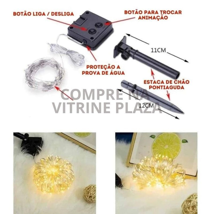 Pisca pisca solar aprova de agua para area externa 