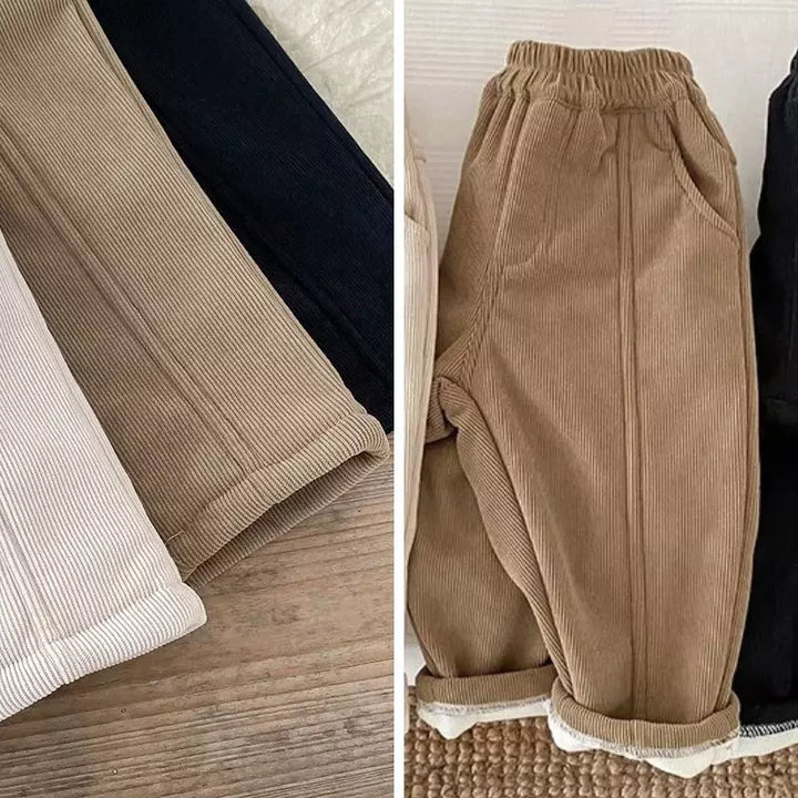 Calça-moletom-infantil-de-inverno-masculina-marrom-yumi-Vitrine-Plaza