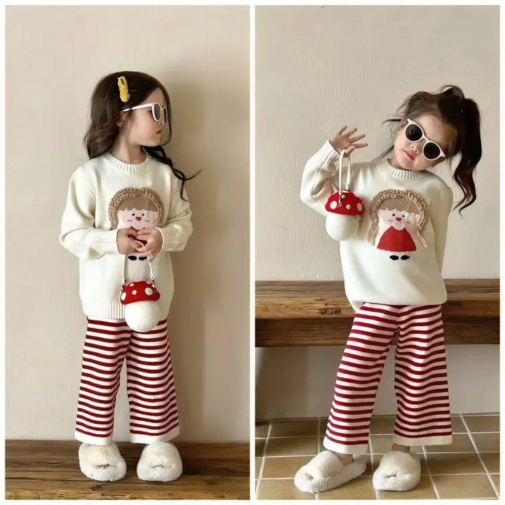 Conjunto-Infantil-Feminino-de-Frio-para-o-Inverno-feito-suéter-e-calça-de-algodão-Mile-Vitrine-Plaza