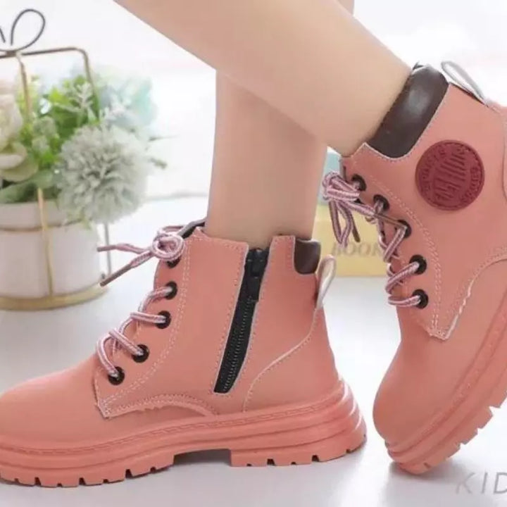Coturno-infantil-feminina-de-couro-botinha-para-o-inverno-rosa-bia-para-meninas-Vitrine-Plaza
