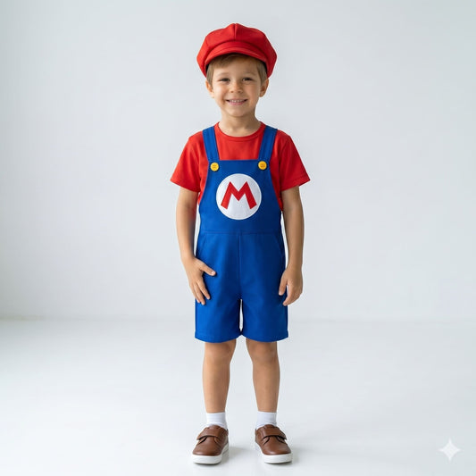 Fantasia-do-mario-com=macacão-vitrine-plaza