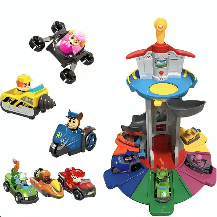 Farol Patrulha Canina com personagens e carrinhos