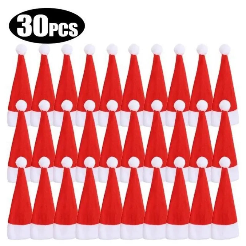 30 gorros para Decoração de Mesa de Natal