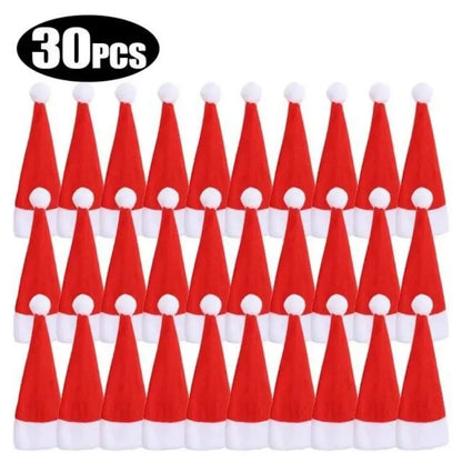 30 gorros para Decoração de Mesa de Natal