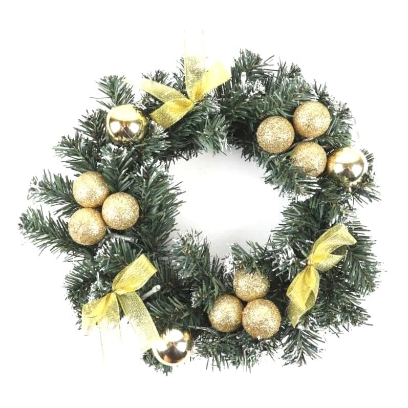 Guirlanda de Natal Dourada com Led - 30cm