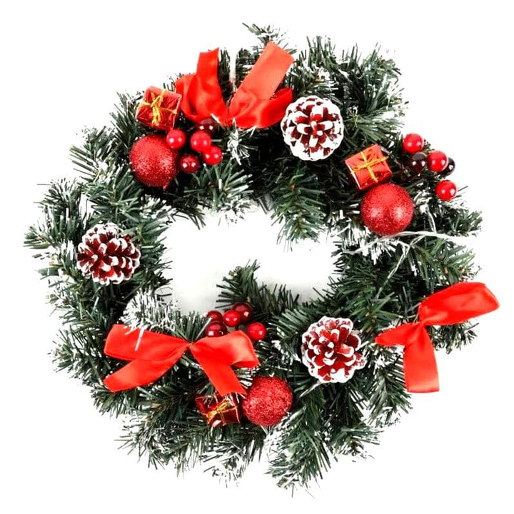 Guirlanda de Natal Vermelho com Led - 30cm