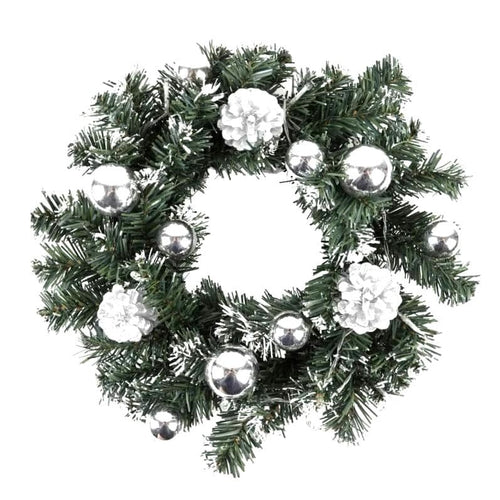 Guirlanda de Natal Branca com Led - 30cm