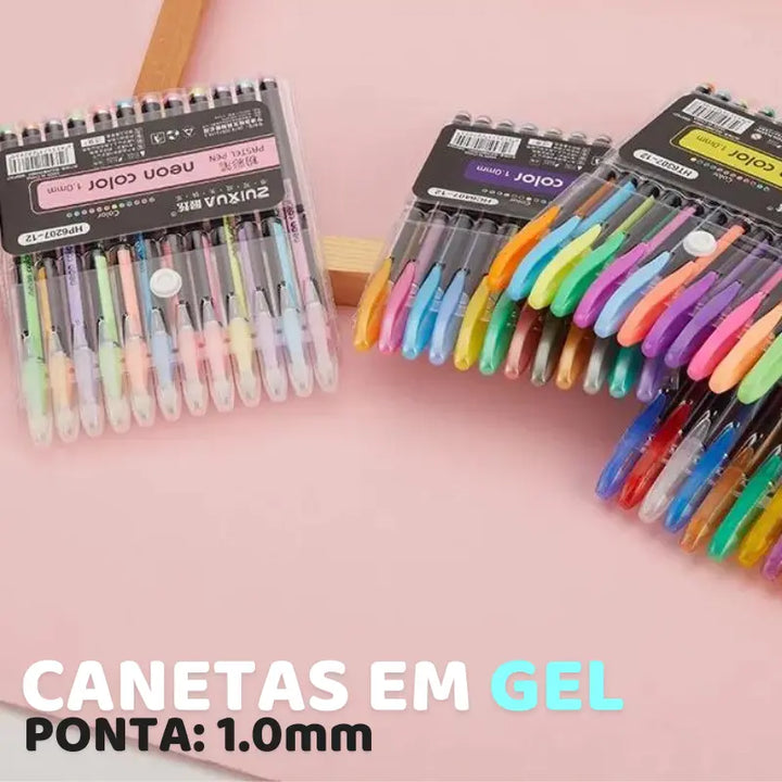 Kit-canetas-coloridas-com-tons-pastel-em-gel-vitrine-plaza