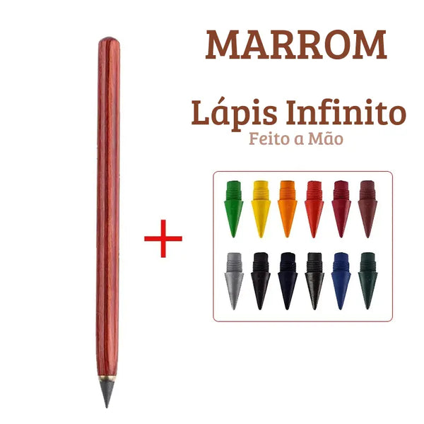 Lápis-infinito-modelo-vintage-marrom