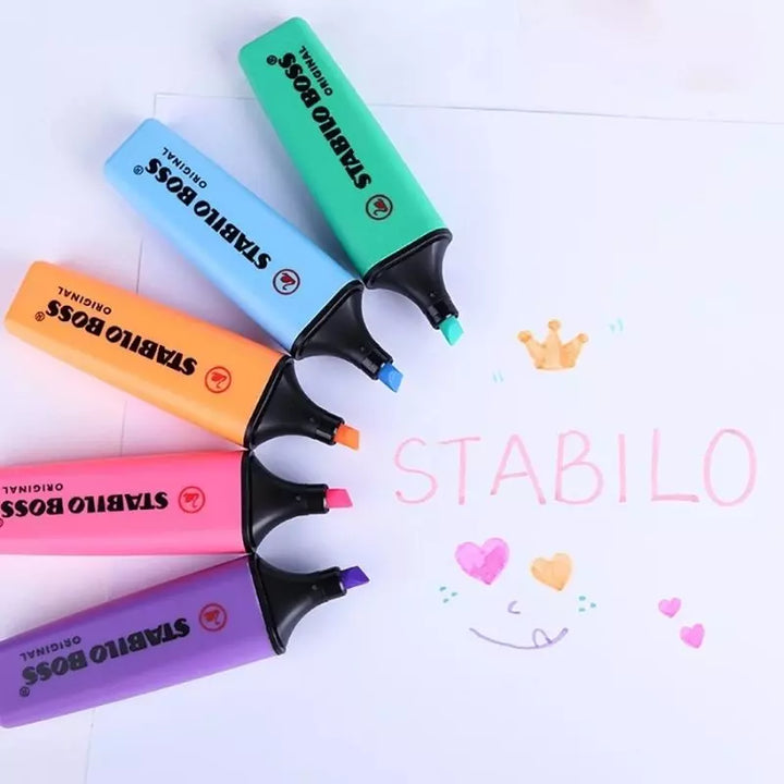 marca texto stabilo 9 cores vivas - vitrine plaza
