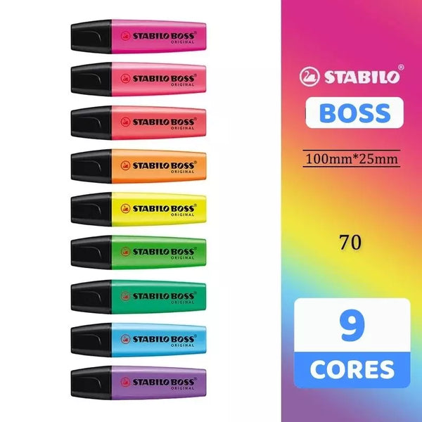 marca textos stabilo 9 cores vivas