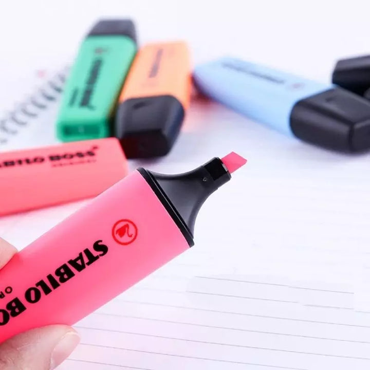 ponta do marca texto stabilo - kit com 9 cores