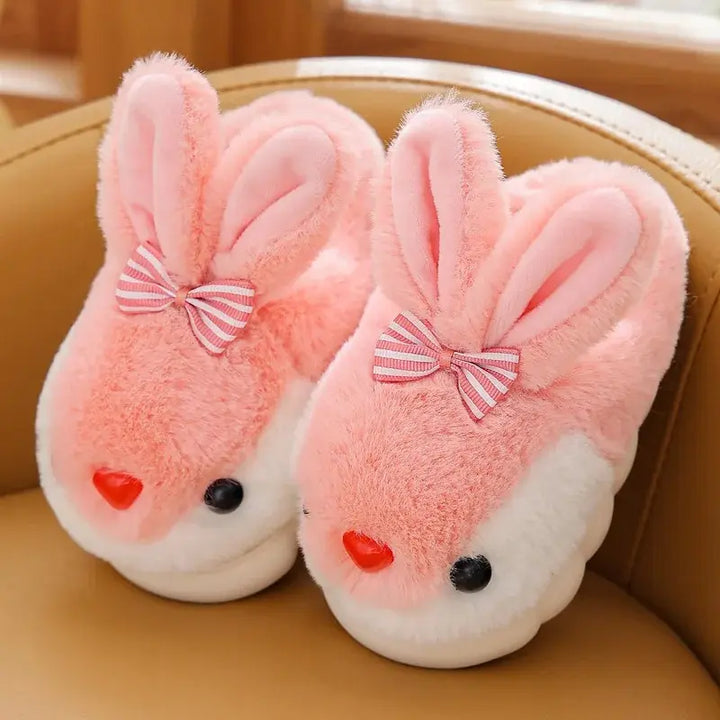 Pantufa-Infantil-de-Algodão-coelhinho-rosa-para-meninos-e-meninas-para-o-inverno-Vitrine-Plaza