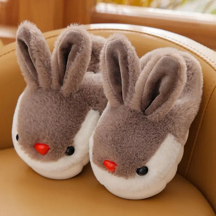 Pantufa-Infantil-de-Algodão-coelhinho-marrom-para-meninos-e-meninas-para-o-inverno-Vitrine-Plaza