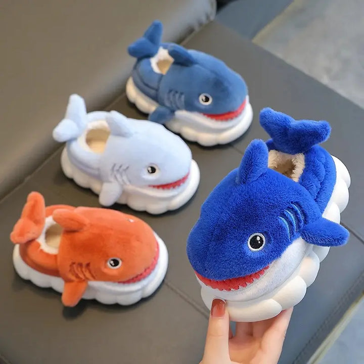 Pantufa-infantil-para-meninos-de-tubarão-em-algodão-Vitrine-Plaza