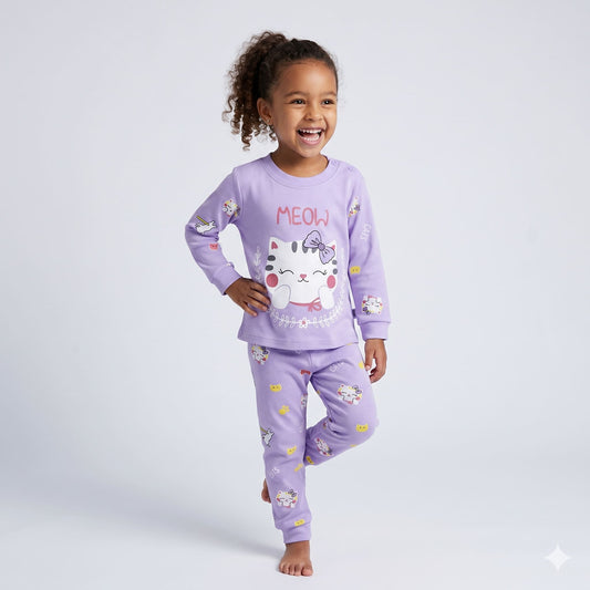 Pijama-infantil-feminino-roxo-de-inverno-meow-Vitrine-Plaza
