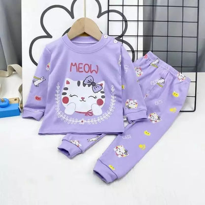 Pijama-Infantil-Feminino-Meow-de-inverno-com-blusa-manga-longa-e-calça-de-frio-Vitrine-Plaza