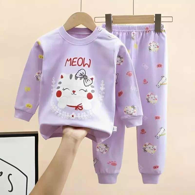 Pijama-Infantil-Feminino-Meow-de-inverno-feito-com-material-de-algodão-Vitrine-Plaza