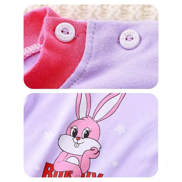 Pijama-Infantil-Feminino-de-algodão-roxo-e-rosa-Bunny-vitrine-plaza