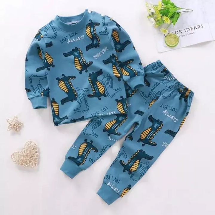 Pijama-Infantil-Masculino-de-Inverno-manga-longa-Croco-blue-Vitrine-Plaza