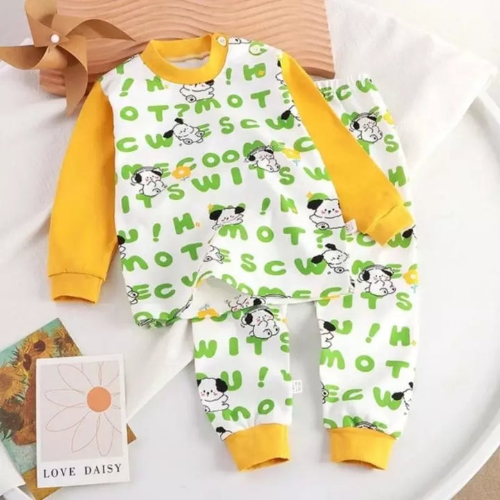 Pijama-Infantil-Masculino-de-inverno-confeccionado-em-algodão-com-mangas-longas-luck-Vitrine-Plaza