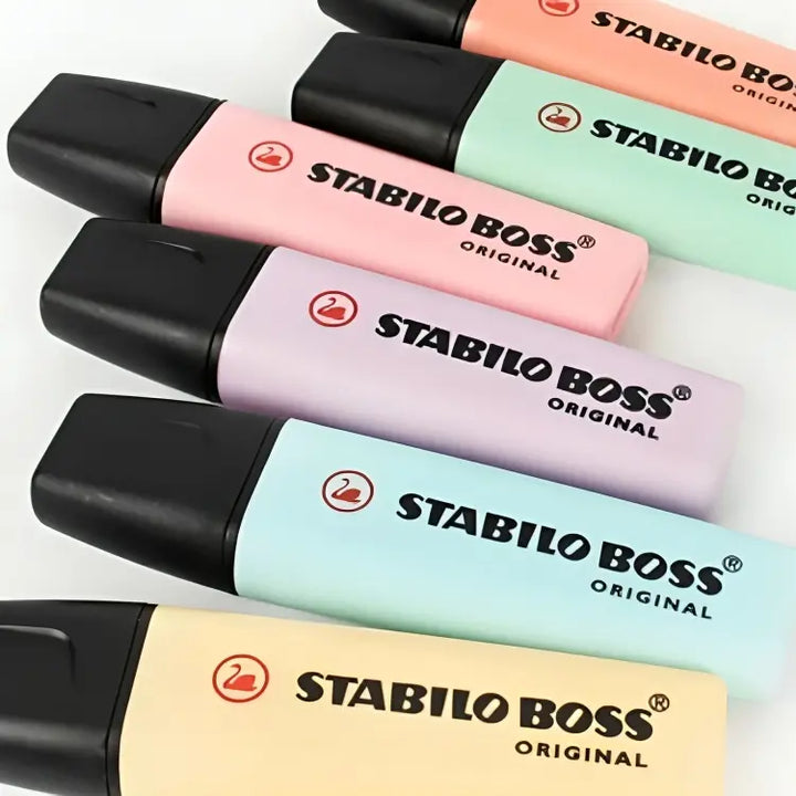 Marca-Texto-Stabilo-boss-Kit-com-6-Cores-vitrine-plaza