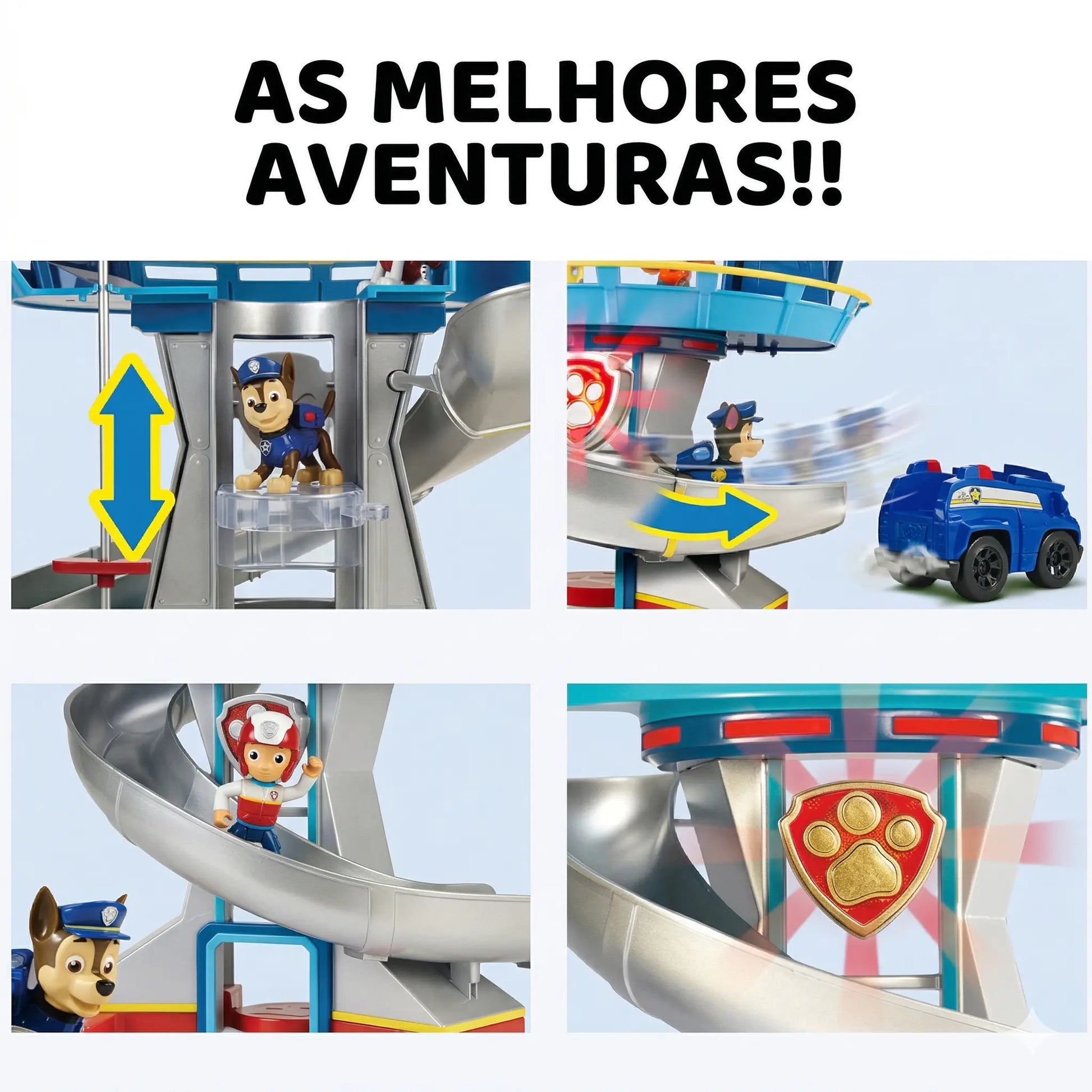 Torre Farol Patrulha Canina com caixa e detalhes