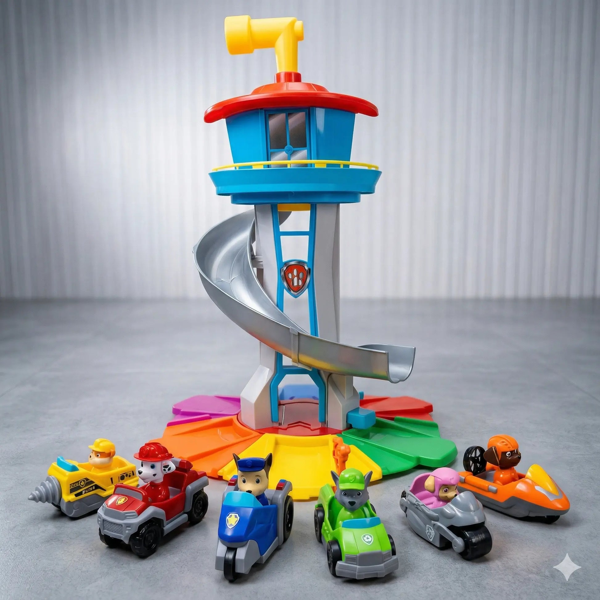 Kit completo Farol Patrulha Canina com carrinhos e personagens
