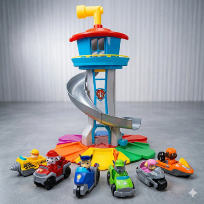 Kit completo Farol Patrulha Canina com carrinhos e personagens