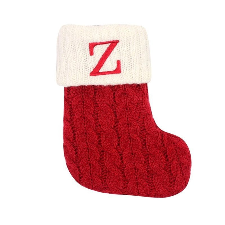 Meia de decoração de arvore de natal Letra Z