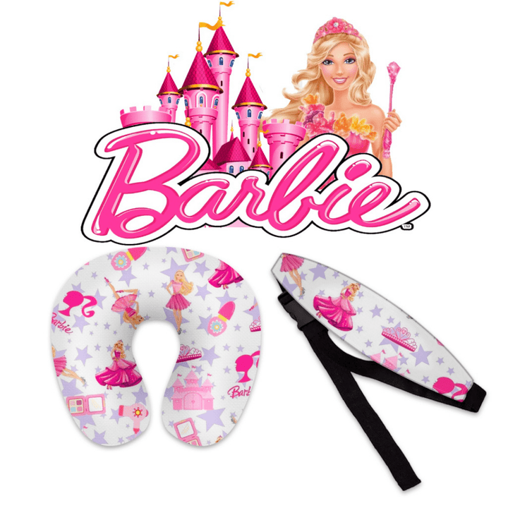 kit de proteção de cabeça e pescoço na cadeirinha de bebe da barbie