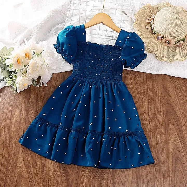 Vestido-Infantil-de-verão-Rayssa-Azul-Vitrine-Plaza