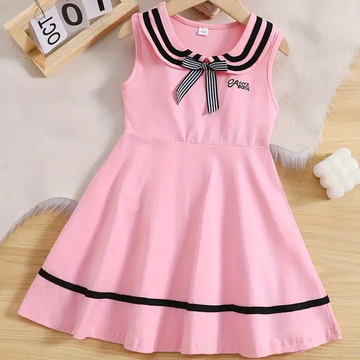 Vestido-Infantil-Colegial-Rosa-de-algodão-Rebeca-Vitrine-Plaza
