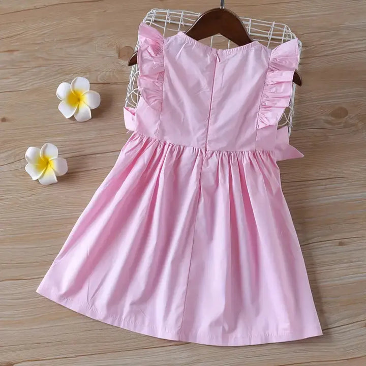 Vestido-Infantil-Rosa-de-Verão-de-Regatinha-Bordada-Esther-Vitrine-Plaza-01