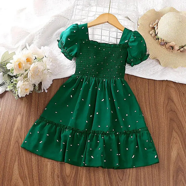 Vestido-Infantil-de-verão-Rayssa-Verde-Vitrine-Plaza